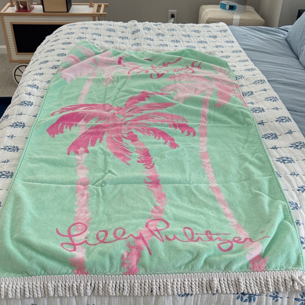 Lilly Pulitzer Mint and Pink Beach Towel